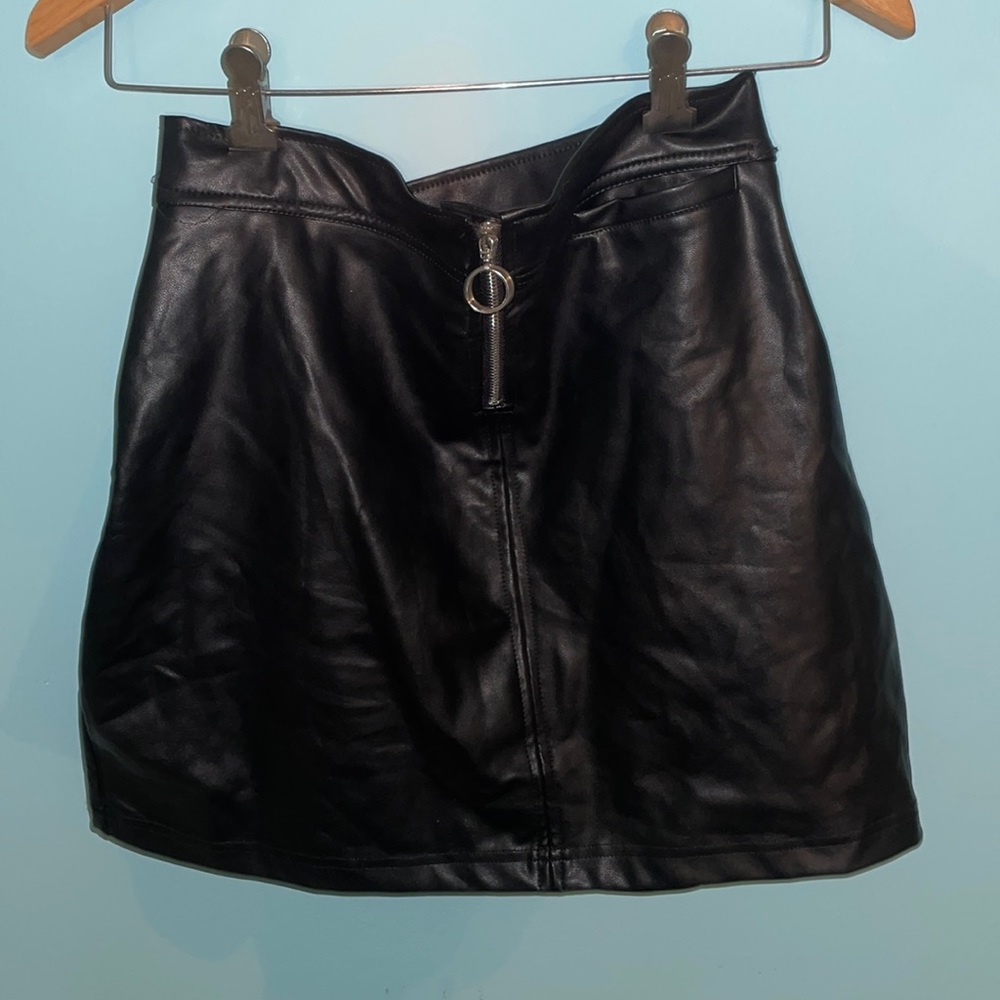 Leather miniskirt